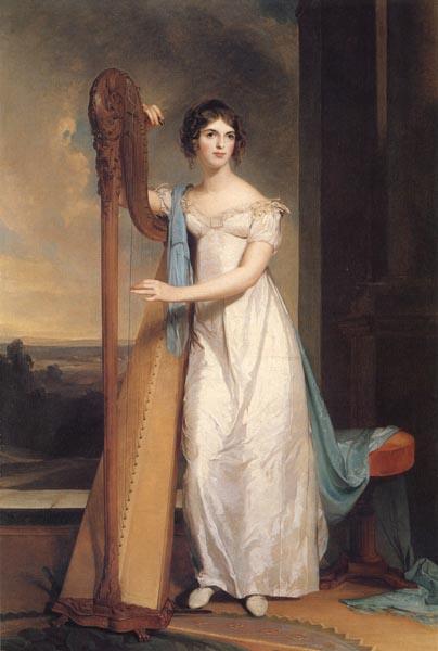 Thomas Sully Lady with a Harp:Eliza Ridgely oil painting image